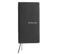 PATIKIL Leather to Do List Notepads, 160 Pages 6.5 x 3.2" Leather Daily Planners to Do List Notebook for Business Personal Daily Plans Schedule Planner Notebook Office Supplies, Black