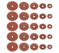 PATIKIL Leather Washers, 100pcs Leather Handle Washers Leather Spacer Cushion Washers 1.5 mm Thick Round for Knife Handle Hammer Hatchet Badge Bicycle Seat Crafts, Reddish Brown