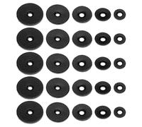 PATIKIL Leather Washers, 100pcs Leather Handle Washers Leather Spacer Cushion Washers 1.5 mm Thick Round for Knife Handle Hammer Hatchet Badge Bicycle Seat Crafts, Black