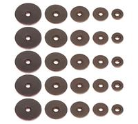 PATIKIL Leather Washers, 100pcs Leather Handle Washers Leather Spacer Cushion Washers 1.5 mm Thick Round for Knife Handle Hammer Hatchet Badge Bicycle Seat Crafts, Brown
