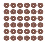 PATIKIL Leather Washers, 150pcs Leather Handle Washers Spacer Cushion 1.5 mm Thick Round for Knife Handle Hammer Hatchet Badge Bicycle Seat Crafts, 10mm, Reddish Brown