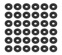 PATIKIL Leather Washers, 150pcs Leather Handle Washers Spacer Cushion 1.5 mm Thick Round for Knife Handle Hammer Hatchet Badge Bicycle Seat Crafts, 6mm, Black