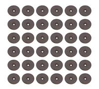 PATIKIL Leather Washers, 150pcs Leather Handle Washers Spacer Cushion 1.5 mm Thick Round for Knife Handle Hammer Hatchet Badge Bicycle Seat Crafts, 14mm, Brown