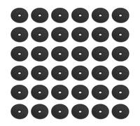PATIKIL Leather Washers, 150pcs Leather Handle Washers Spacer Cushion 1.5 mm Thick Round for Knife Handle Hammer Hatchet Badge Bicycle Seat Crafts, 14mm, Black