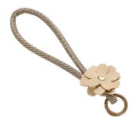 PATIKIL Leather Wristlet Keychain, Cute Car Key Chain Practical Bracelet Key Chain Flower Phone Wrist Strap for Phone Lanyard Bag Handbag Purse Wallet, Twill Light Brown