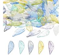 PATIKIL Leaves Beads, 100Pcs Crystal Leaves Beads Translucent Czech Glass Beads Spacer Bead for DIY Jewelry Making Bracelets Necklace, Multicolored
