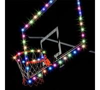 Patikil LED Basketball Hoop Light Set - Rim & Backboard Light, Remote Control, Glow in The Dark Nightlight