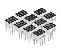 PATIKIL LED Display Digital Tube, 10 Pack 7 Segment 8 Pin 1 Bit 0.3"x0.4"x0.2" Common Anode 2.1V LED Display Module for Electronic Driver Board, Red