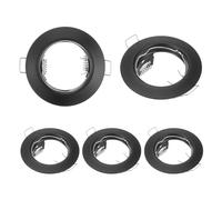 PATIKIL LED Downlight Fixture Housing, 5pcs MR16 GU10 Bulbs Recessed Lights Holder Round Frame Ceiling Spotlights Mounting Frame for Home Light, Black