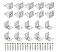 PATIKIL LED Strip Clips, 50pcs Stainless Steel Mounting Brackets Fixing Clip Clamp Support Holder for 16mmx16mm V Shaped Aluminum Channel LED Strip Lighting