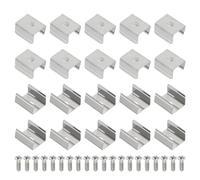PATIKIL LED Strip Clips, 60pcs Stainless Steel Mounting Brackets Fixing Clip Clamp Support Holder with Screws for 11mm to 12mm LED Strip Lighting Cable