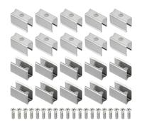 PATIKIL LED Strip Clips, 60pcs Stainless Steel Mounting Brackets Fixing Clip Clamp Support Holder with Screws for 6mm to 7.5mm LED Strip Lighting Cables