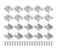 PATIKIL LED Strip Clips, 80pcs Stainless Steel Mounting Brackets Fixing Clip Clamp Support Holder with Screws for 13mm to 15mm LED Strip Lighting Cable
