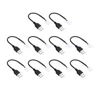 PATIKIL LED Strip Connector Cable, 10 Pcs USB to 2 Pin Quick Solderless Adapter Extention Wire Power Cord for 3528 8mm Width Strip Lighting