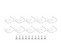 PATIKIL LED Strip Light Clips, 100 Pack Mounting Bracket Fixing Clips Plastic Clamp Holders with Screws for 15mm Neon RGB Light Cable Ribbon, Clear
