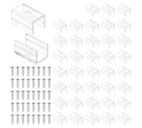 PATIKIL LED Strip Light Clips, 36pcs Mounting Bracket Fixing Clips Plastic Clamp Holders with 304 Stainless Steel Screws for 12mm-12.5mm Width Neon RGB Light Cable Ribbon