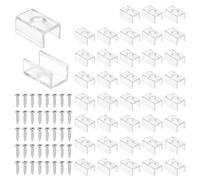 PATIKIL LED Strip Light Clips, 36pcs Mounting Bracket Fixing Clips Plastic Clamp Holders with 304 Stainless Steel Screws for 9.5mm-10mm Width Neon RGB Light Cable Ribbon