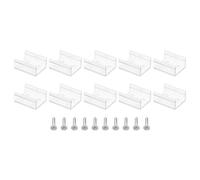 PATIKIL LED Strip Light Clips, 40 Pack Mounting Bracket Fixing Clips Plastic Clamp Holders with Screws for 19mm-20.4mm Neon RGB Light Cable Ribbon, Clear