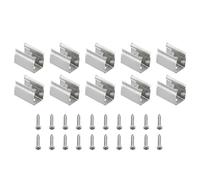 PATIKIL LED Strip Light Clips, 40 Pack Mounting Bracket Fixing Clips Stainless Steel Clamp Holders with Screws for 4.8mm-6mm Neon RGB Light Cable Ribbon