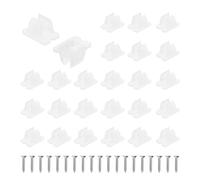 PATIKIL LED Strip Light Clips, 40pcs Mounting Bracket Fixing Clips Plastic Clamp Holders with 304 Stainless Steel Screws for 8x16mm Neon RGB Light Cable Ribbon, One Hole