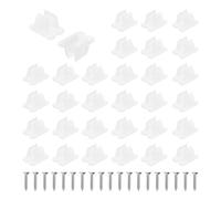 PATIKIL LED Strip Light Clips, 60pcs Mounting Bracket Fixing Clips Plastic Clamp Holders with 304 Stainless Steel Screws for 8x16mm Neon RGB Light Cable Ribbon, One Hole