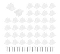 PATIKIL LED Strip Light Clips, 80pcs Mounting Bracket Fixing Clips Plastic Clamp Holders with 304 Stainless Steel Screws for 8x16mm Neon RGB Light Cable Ribbon, One Hole