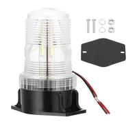 PATIKIL LED Strobe Warning Lights, 10V-80V LEDs Flashing Lamps with Magnetic Base for Truck Tractor Vehicle Roof Forklift Golf Cart Mower UTV Car, White