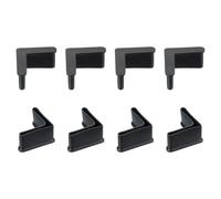 PATIKIL Leg Pads l Shape 2" x 2", 8pcs Furniture Leg Cover Protectors l Shaped Rubber Furniture Angle Iron Caps Black