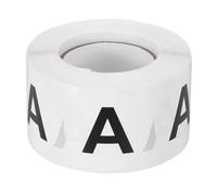 PATIKIL Letter A Inventory Labels, 500 Pcs 1.5 Inch Letter Stickers Round Circle Dots Labels Semi-Gloss Adhesive Stickers for Home Organization Office Storage, Black (1 Roll)