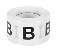 PATIKIL Letter B Inventory Labels, 500 Pcs 1.5 Inch Letter Stickers Round Circle Dots Labels Semi-Gloss Adhesive Stickers for Home Organization Office Storage, Black (1 Roll)