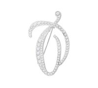 PATIKIL Letter Brooch Pins, Pearl Initial Alphabet Q Letter Lapel Badges Pin, Silver Tone