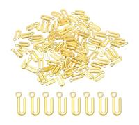 PATIKIL Letter Charm, 100 Pcs Alphabet Initial Pendant Charm Bulk Cute DIY for Jewelry Making Bracelets Earrings Necklace Crafts, Gold Tone, Letter U