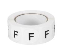 PATIKIL Letter F Inventory Labels, 500 Pcs 0.75 Inch Letter Stickers Round Circle Dots Labels Semi-Gloss Adhesive Stickers for Home Organization Office Storage, Black (1 Roll)