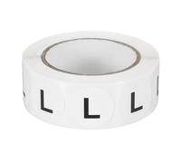 PATIKIL Letter l Inventory Labels, 500 Pcs 0.75 Inch Letter Stickers Round Circle Dots Labels Semi-Gloss Adhesive Stickers for Home Organization Office Storage, Black (1 Roll)