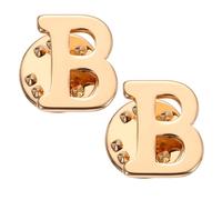 PATIKIL Letter Lapel Pins, 2 Pcs Initial Alphabet Collar Pins Letter Brooch Pins for Women Men Shirt Dress Suits Coat Collar, Gold Tone, Letter B