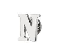 PATIKIL Letter Lapel Pins, Initial Alphabet Collar Pins Letter Brooch Pins for Women Men Shirt Dress Suits Coat Collar, Silver Tone, Letter N