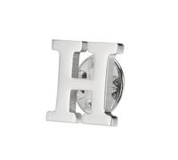 PATIKIL Letter Lapel Pins, Initial Alphabet Collar Pins Letter Brooch Pins for Women Men Shirt Dress Suits Coat Collar, Silver Tone, Letter H