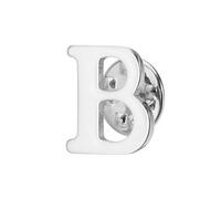 PATIKIL Letter Lapel Pins, Initial Alphabet Collar Pins Letter Brooch Pins for Women Men Shirt Dress Suits Coat Collar, Silver Tone, Letter B