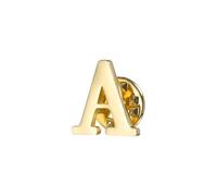 PATIKIL Letter Lapel Pins, Initial Alphabet Letter A Collar Pins Letter Brooch Pins for Women Men Shirt Dress Suits Coat Collar, Gold Tone, Letter A