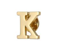 PATIKIL Letter Lapel Pins, Initial Alphabet Letter K Collar Pins Letter Brooch Pins for Women Men Shirt Dress Suits Coat Collar, Gold Tone, Letter K