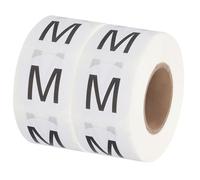 PATIKIL Letter M Inventory Labels, 1 Inch Capital Letter Stickers Self Adhesive Round Circle Coding Dots Labels (2Roll/Total 1000Pcs) for Office, Storage