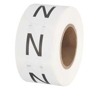 PATIKIL Letter N Inventory Labels, 1 Inch Capital Letter Stickers Self Adhesive Round Circle Coding Dots Labels (1Roll/Total 500Pcs) for Office, Storage