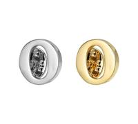 PATIKIL Letter O Lapel Pins, 2 Pack Initial Alphabet Collar Pins Letter Copper Brooch Pins for Mens & Womens Shirt Dress Suits Business Events, Gold/Silver