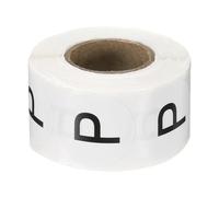 PATIKIL Letter P Inventory Labels, 500 Pcs 1 Inch Letter Stickers Round Circle Dots Labels Semi-Gloss Adhesive Stickers for Home Organization Office Storage, Black (1 Roll)