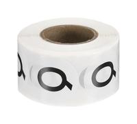 PATIKIL Letter Q Inventory Labels, 500 Pcs 1 Inch Letter Stickers Round Circle Dots Labels Semi-Gloss Adhesive Stickers for Home Organization Office Storage, Black (1 Roll)