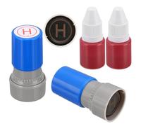 PATIKIL Letter Stamps Self Inking, 2Pcs Alphabet H Character Teacher Ink Initial Stamp with Refill Ink for Class Notebook Scrapbooking DIY Craft, Blue