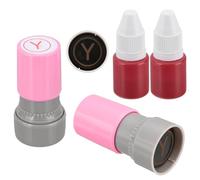 PATIKIL Letter Stamps Self Inking, 2Pcs Alphabet Y Character Teacher Ink Initial Stamp with Refill Ink for Class Notebook Scrapbooking DIY Craft, Pink