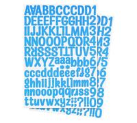 PATIKIL Letter Stickers 1 Inch, 12 Sheets Self Adhesive Alphabet Sticker PVC Letter Decals for Mailbox Window Door Cap Decorations, Light Blue