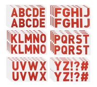 PATIKIL Letter Stickers 1 Inch, 240 Pcs/ 48 Sheets Self Adhesive Vinyl Large Alphabet Number Stickers for Arts DIY Crafts Home Mailbox Bulletin Classroom Decor, Flash Red