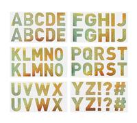 PATIKIL Letter Stickers 1 Inch, 60 Pcs/ 12 Sheets Self Adhesive Vinyl Large Alphabet Number Stickers for Arts DIY Crafts Home Mailbox Bulletin Classroom Decor, Flash Gold